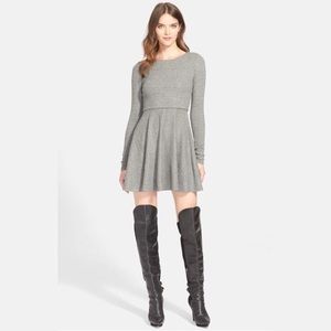 Alice + Olivia Brinley Skater Mini Dress in Gray